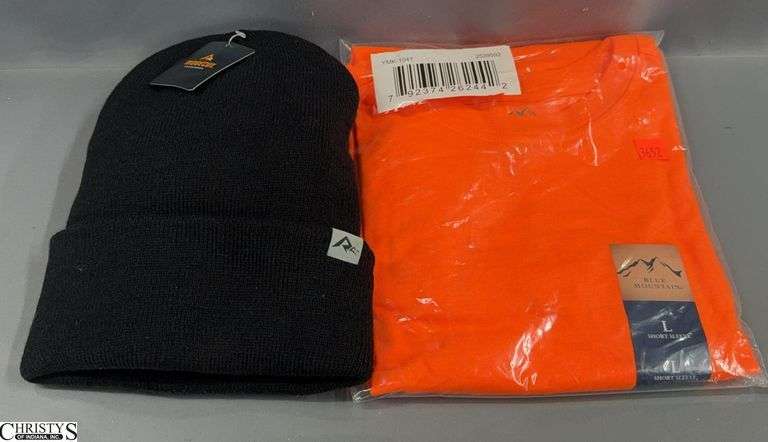 Stocking Cap and Short Sleeve Safety Shirt Size Large image