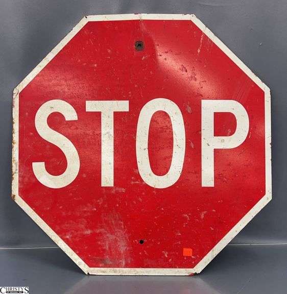 Vintage STOP Metal Sign - 24" x 24" image