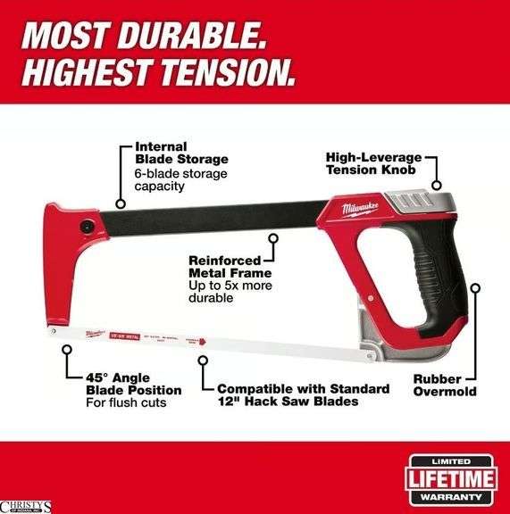 Milwaukee 12" High Tension Hack Saw image