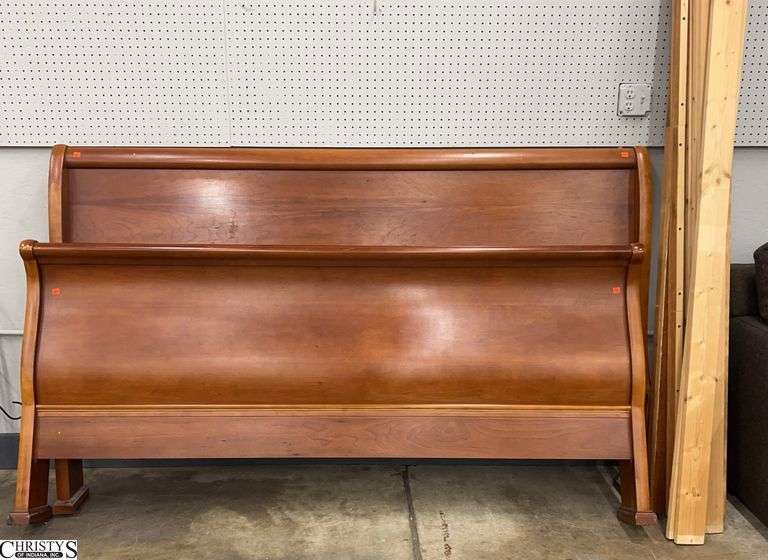 King Size Sleigh Style Bed Frame - 79" x 48" of headboard image