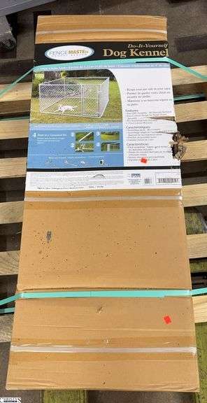 Fence Master Dog Kennel on Wooden Skid, Store Returns image