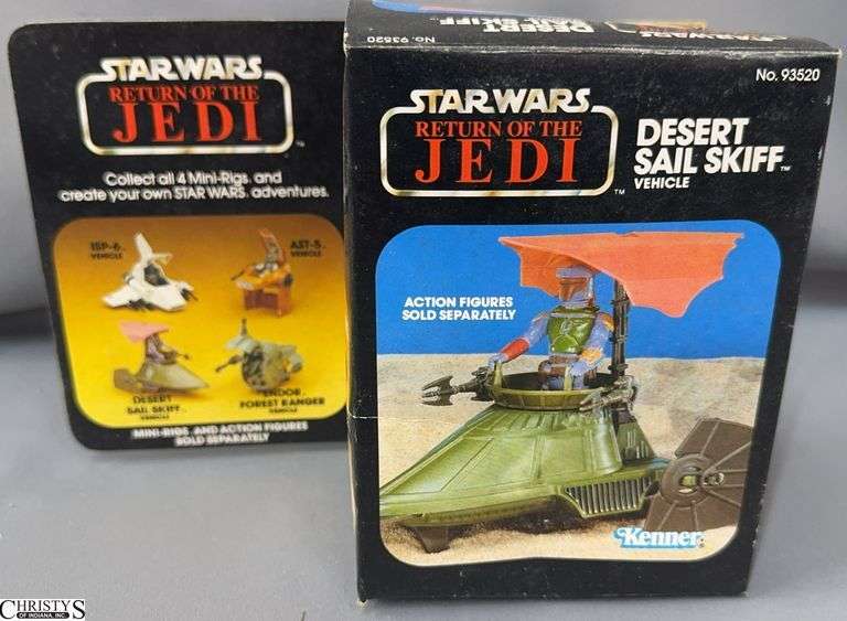 Vintage Kenner 1983 Star Wars Return of the Jedi Desert Sail Skiff Vehicle In Original Box image