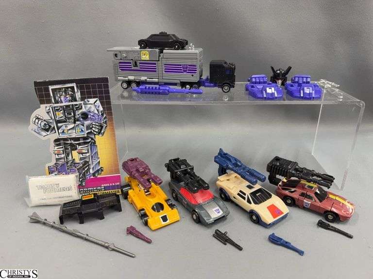 Transformers G1 Decepticon Stunticon Car Combiner Menasor, Motormaster, Drag Strip, Dead End, Breakdown, Wildrider and Blackjack Set image