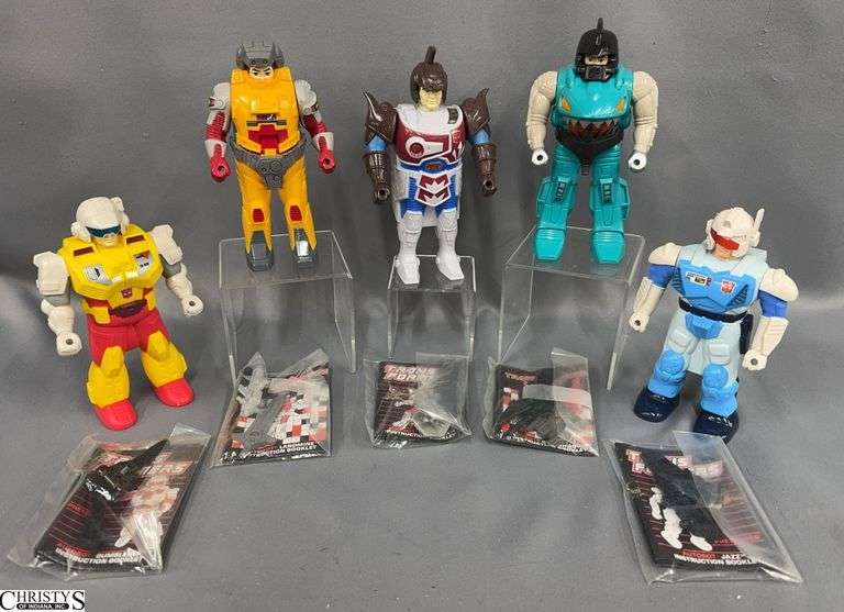 Transformers Pretenders Lot of 5 Bumblebee, Landmine, Jazz, Grimlock, Splashdown, with Accessories - 1980s image