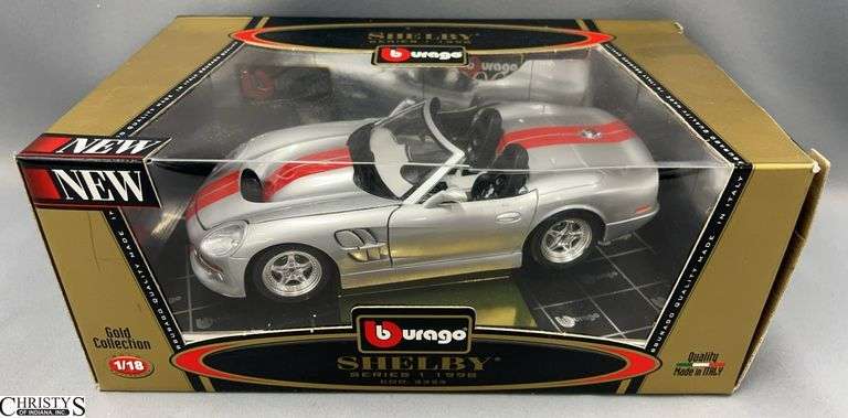 Burago Shelby Series 1 1998 Diecast Model Car 1/18 Scale image