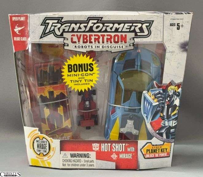 Hasbro Transformers Cybertron Autobot Hot Shot With Mirage 2005 In Box image