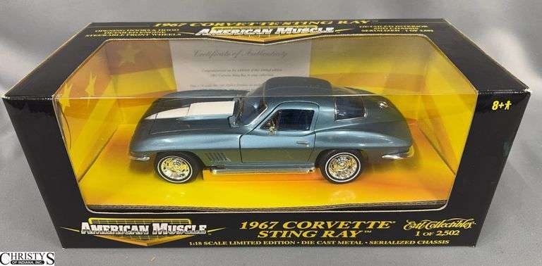 1967 Chevrolet Corvette Sting Ray Ertl Collectibles 1:18 Scale Diecast Model image