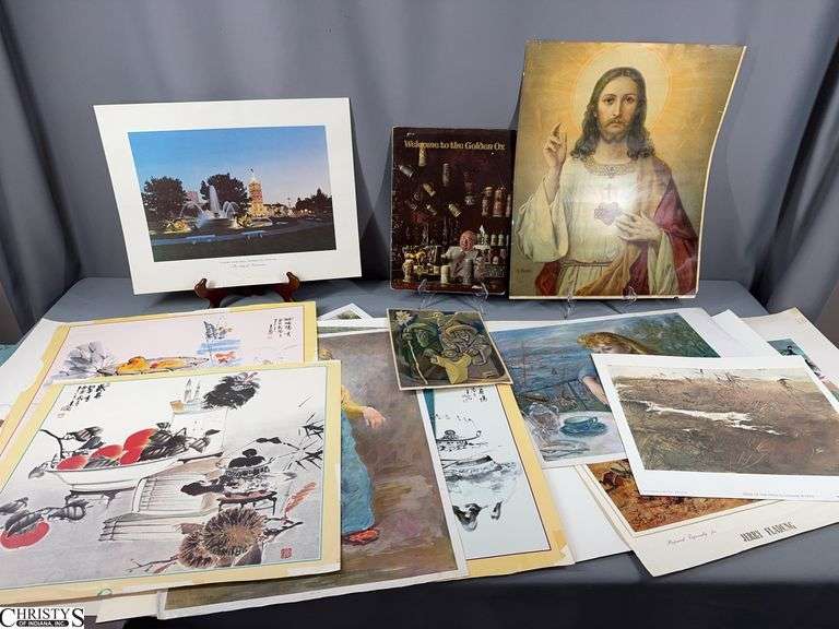 Assorted Group of Prints - 26" x 20" of largest, some wear image