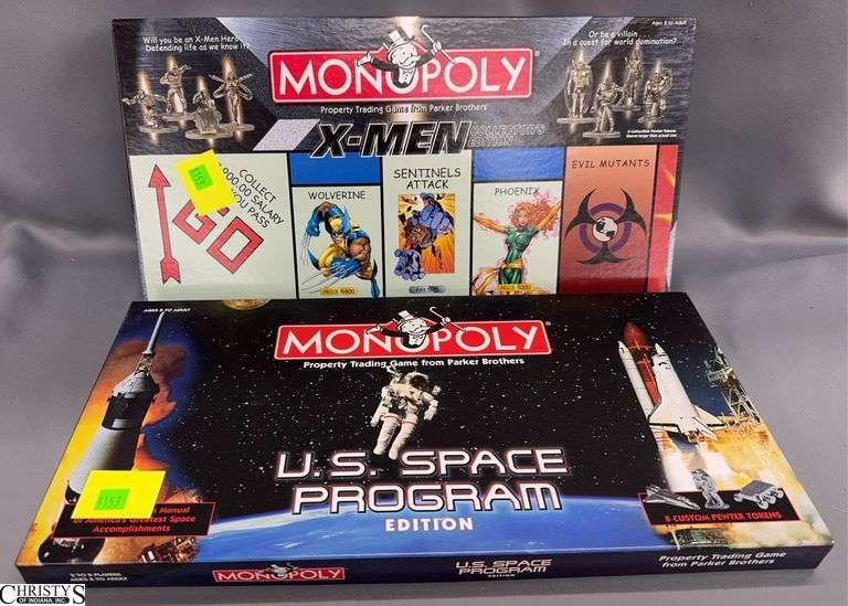 X-Men Collector's Edition & U.S. Space Program Monopoly Board Games image