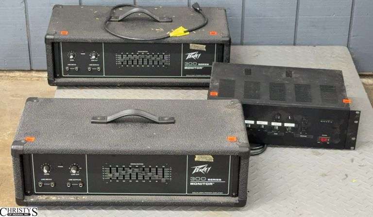 2 Peavey 300 Series Monitor and Bogan DMA 160 - Untested - 24" x 11" x 8 of Peavey - SKID NOT INCLUDED