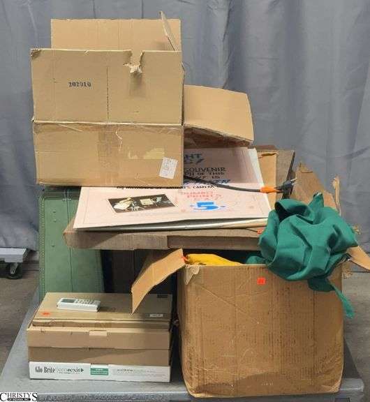 Hubcaps, Vintage Suitcases, Costume Pieces, Exit Sign, Small Heater, Posters, Misc - SKID NOT INCLUDED