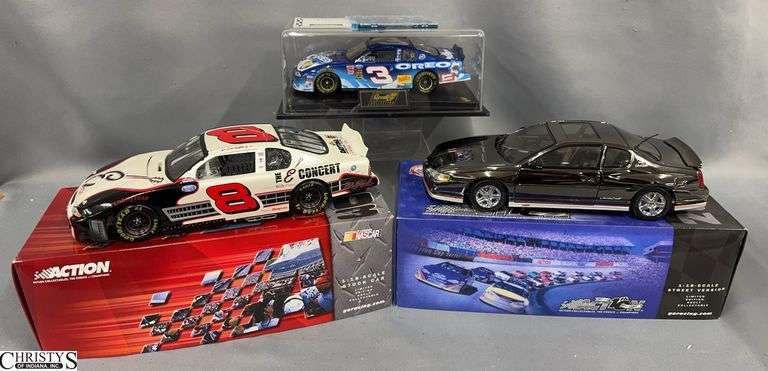 3pcs 1 Dale Earnhardt, and 2 Dale Earnhardt Jr Die Cast Cars image