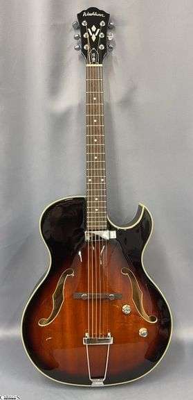 Washburn HB-15 Hollow-Body Mini Humbucker Electric Guitar - Sunburst image