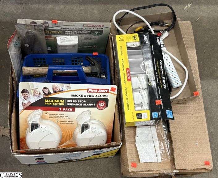 Fire Alarms, Hand Tools, Power Strip, Lightbulbs, Misc image