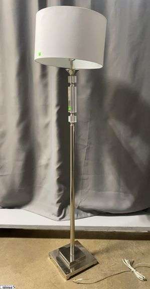 Modern Style Acrylic and Chrome Floor Lamp - 65" T image