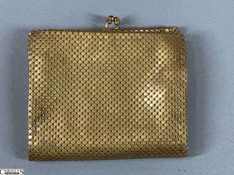 Gold Metal Mesh Wallet Marked Made in Belgium image
