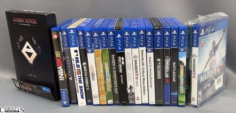 PlayStation 4 Video Game Bundle - 19 Games Including Axiom Verge, Madden, NBA 2K16, MLB The Show, and More image