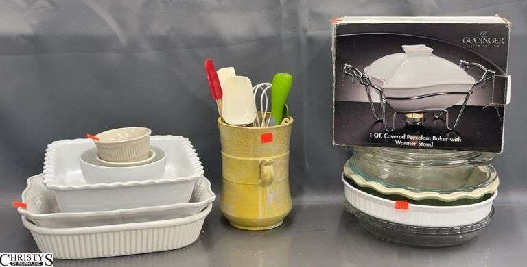 Assorted Baking Dishes, Kitchen Utensils, Serving Dishes - 12" of largest image