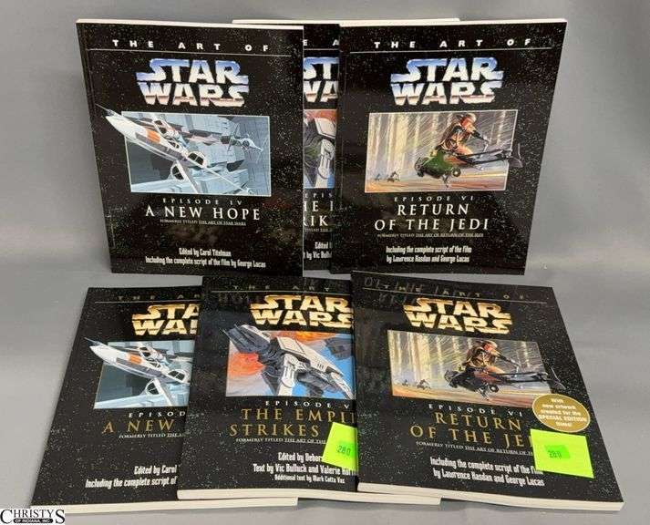 6 Star Wars The Art of Return of The Jedi, The Empire Strikes Back, A New Hope 2 of Each Soft Back Book image