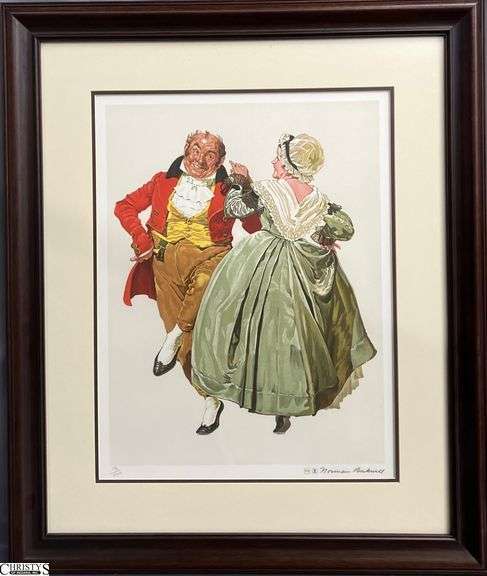 "Dancing Partners" Norman Rockwell Lithograph - 172 of 200 - 29" x 34.5" of frame
