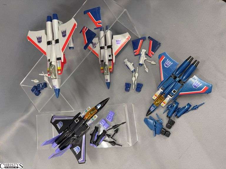 Vintage Transformers, 2 Starscream, Skywarp and Decepticon Jets image