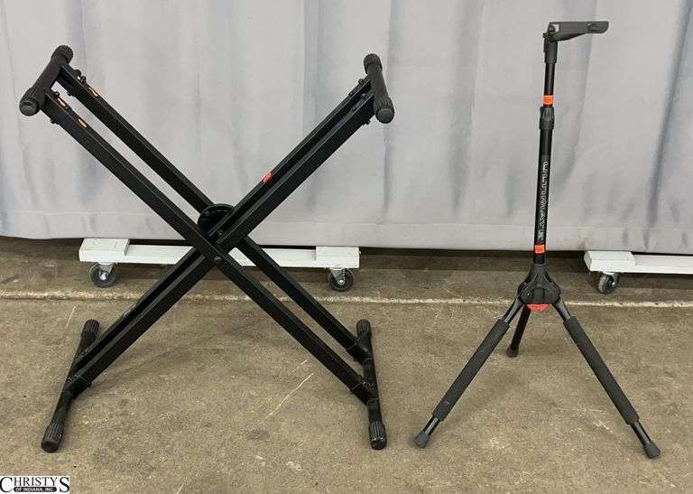 On Stage Keyboard Stand and Guitar Adjustable Stand - 35" as sits