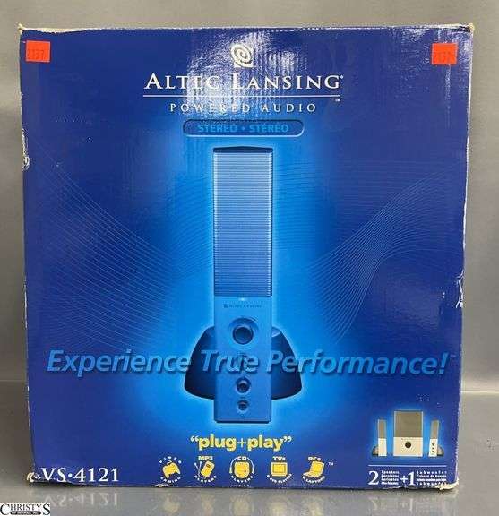 Altec Lansing Speakers and Subwoofer - has odor - 11" x 9" x 5" approx of subwoofer image