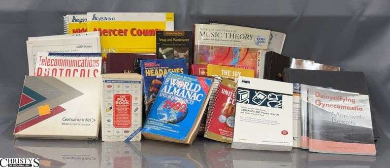 Assorted Books, Bible, Atlas, Misc image