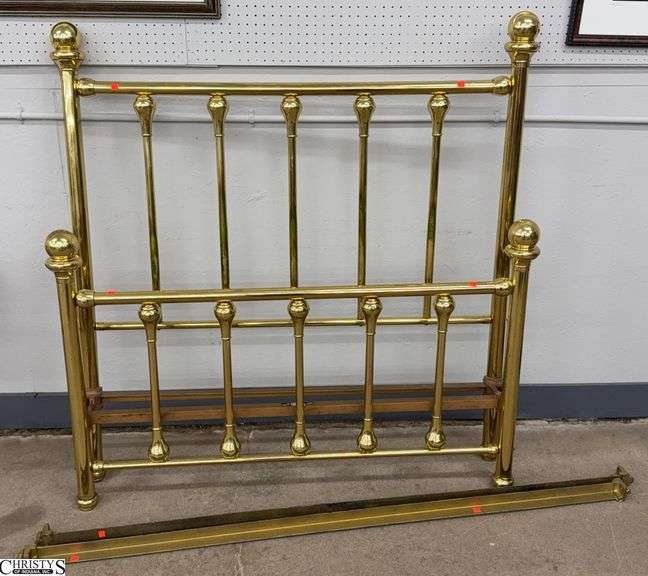 Brass Full Size Bed Frame - 56" x 57" of headboard image
