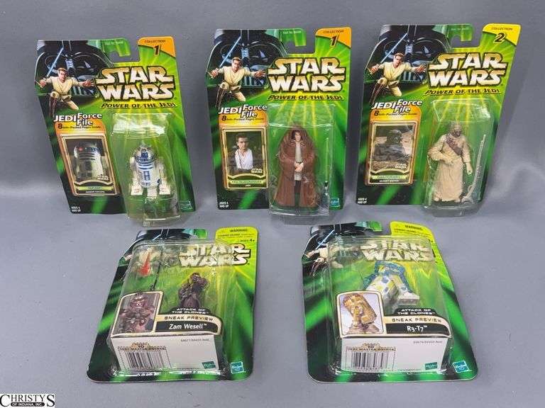 5pcs 2000, and 2001 Star Wars Power of The Jedi, and Attack of The Clones image