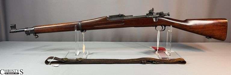U.S. Springfield Model 1903 Bolt Action Rifle cal. 30*06 SN: 241541 with Sling and Checkered Butt Plate.  Barrel Marked S A 8-06 image