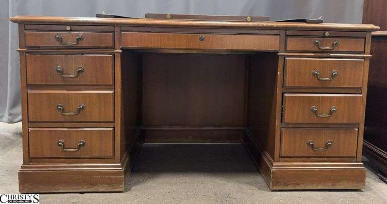 Jofco 8 Drawer Office Desk - 60" x 30" x 30" - some finish wear/edge scuffing image
