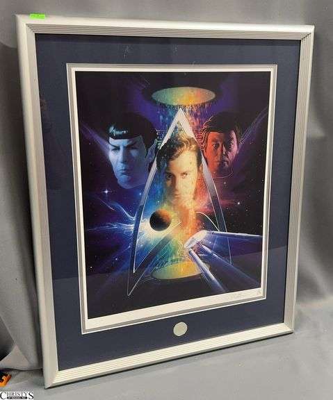 Star Trek "Beyond the Final Frontier" Framed Lithograph by Matthew Peak 20x25 image