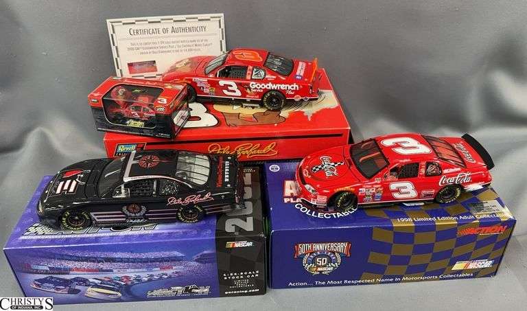 3 Dale Earnhardt Diecast Replica Cars - 1998, 2000 Monte Carlo image