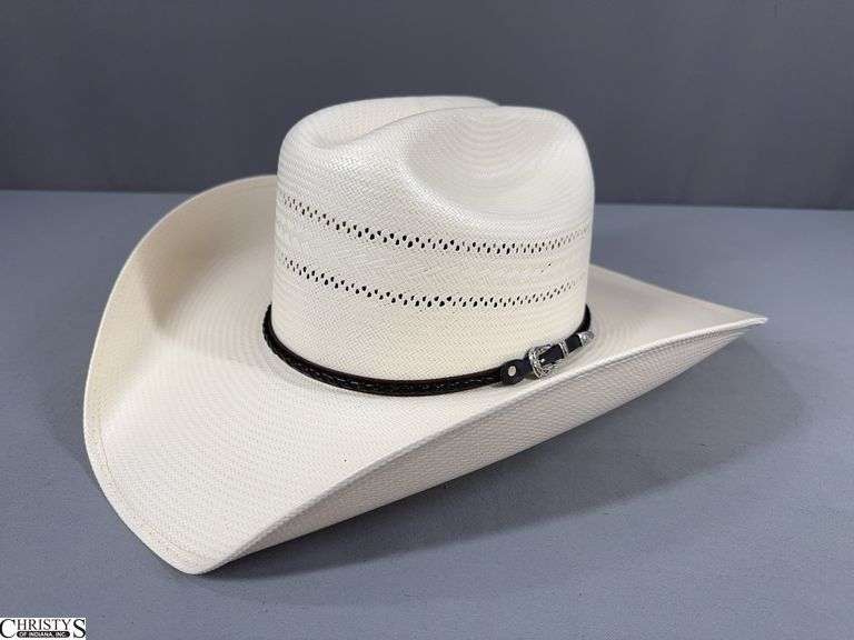 Vintage Larry Mahan’s Hat Collection Cowboy Western Rodeo 10x Milano Hat 7 1/4.  Looks to be unused. image