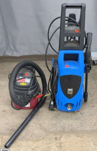 Shop Vac Mini Hang Up and Electric Pressure Washer - Untested image