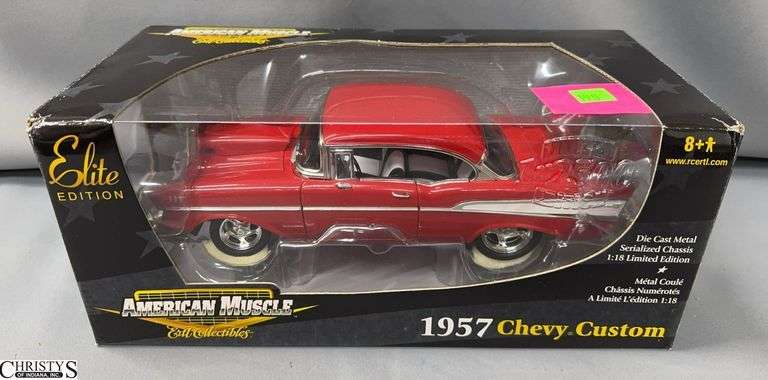 American Muscle Elite Edition 1957 Chevy Custom 1:18 Scale Diecast Car image