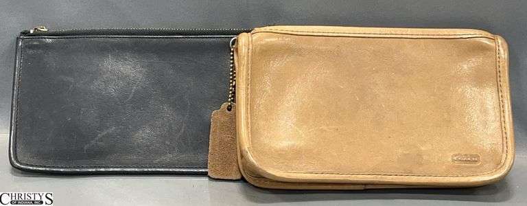 2 Coach Leather Pochette/Coin Purses - 8" of largest image