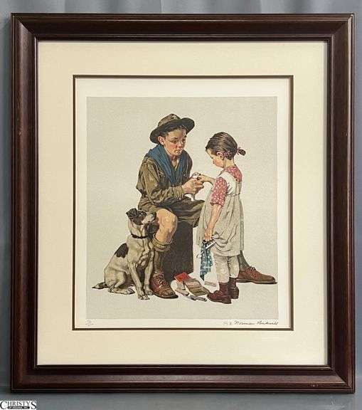 "Young Doctor" Norman Rockwell Lithograph - 172 of 200 - 30" x 33" of frame