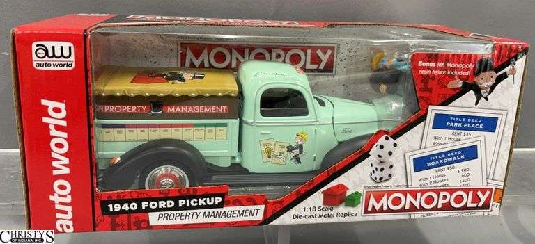 Auto World Monopoly 1940 Ford Pickup Diecast 1:18 Scale image
