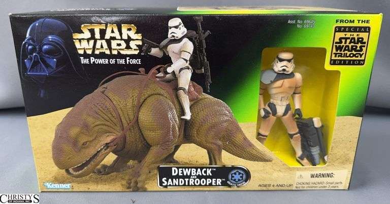 Star Wars The Power of the Force Dewback and Sand Trooper Action Figure Set In Box 1997 image