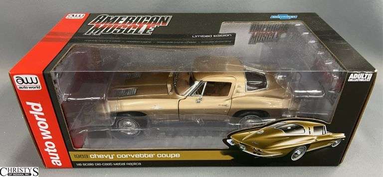 Auto World American Muscle 1963 Chevy Corvette Coupe 1:18 Die-Cast image
