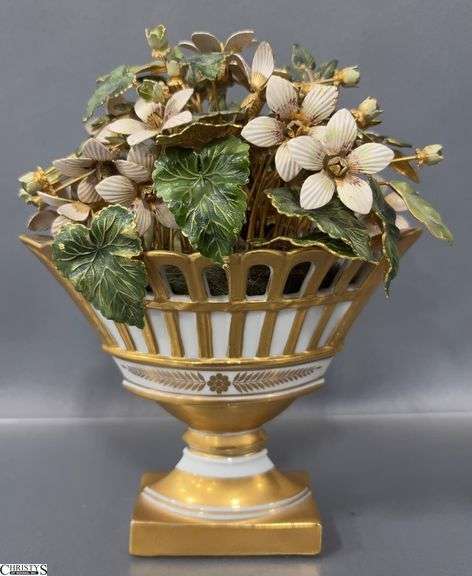 Jane Hutcheson for Gorham Fleurs des Siecles Enamel Flower Bouquet - 5" x 6.5" - some loose leaves image