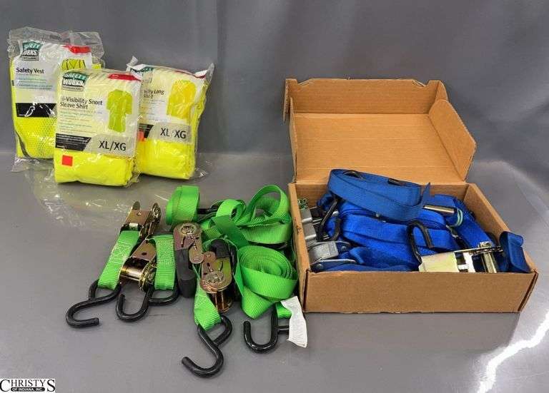 Cargo Winch Straps, Hi Visibility Safety Shirts and Vest - Size XL image