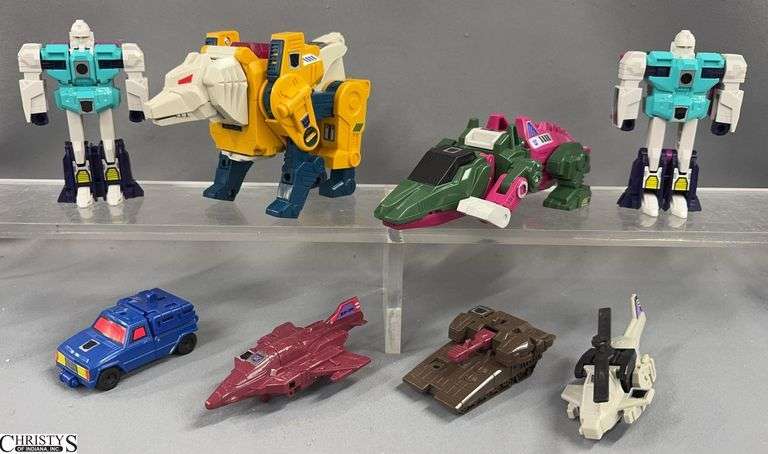1987 Transformers Headmasters weird Wolf and skull cruncher, flywheels, tail spin, battle trap Horrorcon Lot - Hasbro Takara image