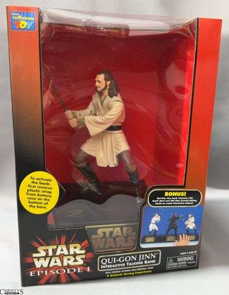 Star Wars Episode I Qui-Gon Jinn Interactive Talking Bank by Thinkway Toys image