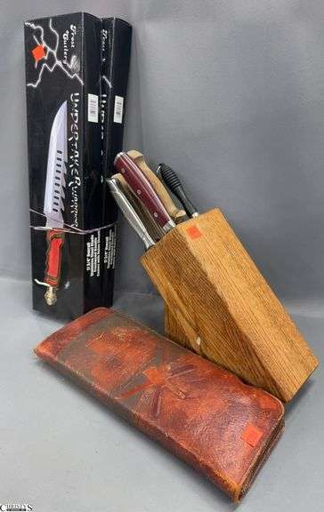 Knives, Knife Block, Zippered Case, Sharpener image