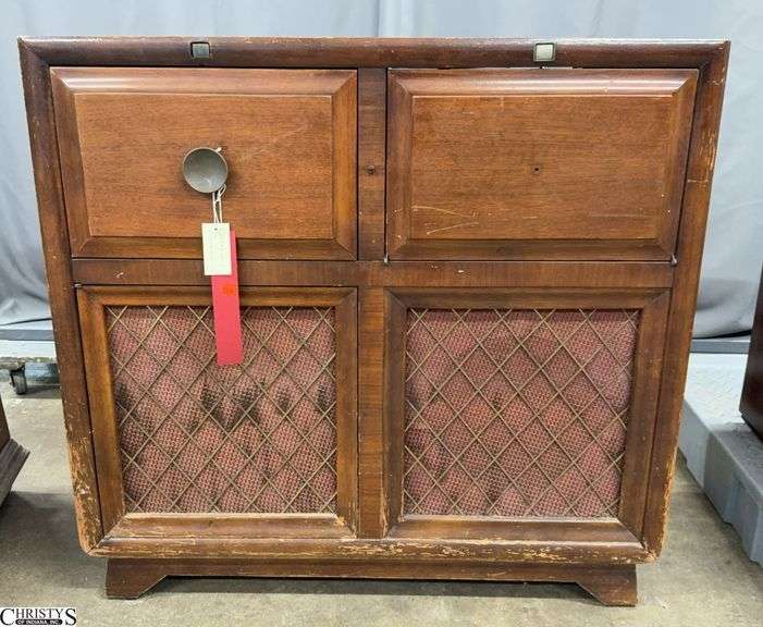 Vintage Motorola Golden Voice 1950's Era, Pull Out Turntable and Tilt Out Tuner, Measures 38x16x37" image