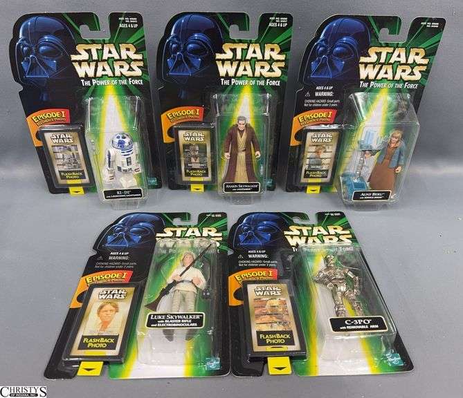 Star Wars The Power of the Force Episode 1 Flashback Photo Action Figures Lot of 5 image