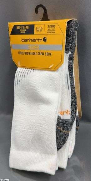 Men's Size Large Bundle of 3 Carhart Crew Socks image